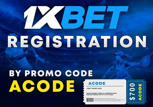 Register 1xbet account with promo code