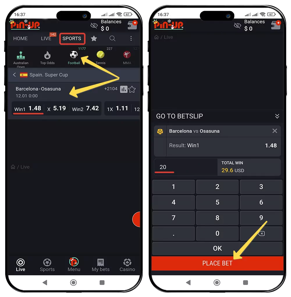 Pin up betting app - How to place bet on sport in Pin-Up