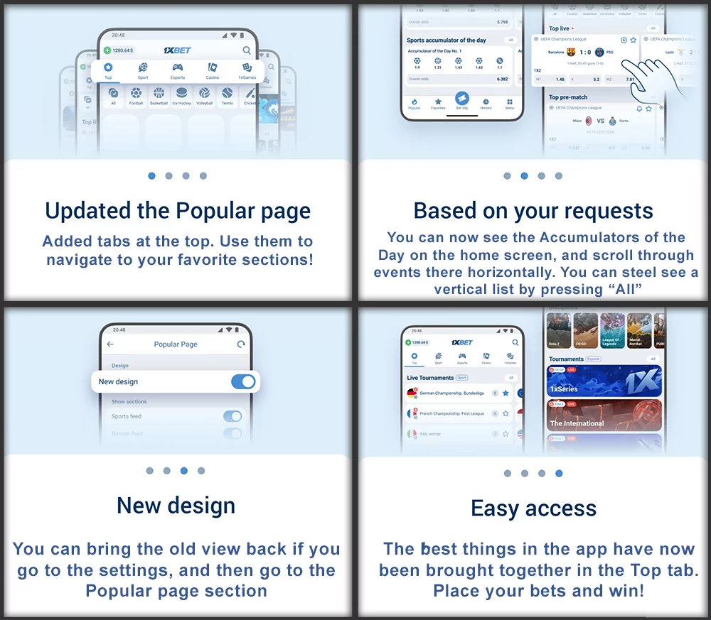 What's new in 1xbet apk latest version